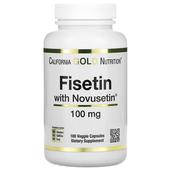 California Gold Nutrition, フィセチン、Novusetin（ノボセチン）配合、100mg、ベジカプセル180粒