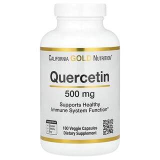 California Gold Nutrition, кверцетин, 500 мг, 180 растительных капсул