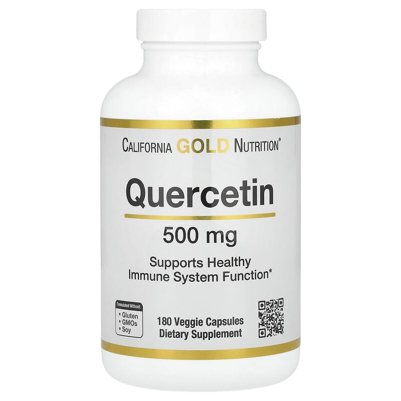 Quercétine 500 Mg - Complément Santé Cardiovasculaire Et Immunitaire - Sans OGM, Sans Gluten
