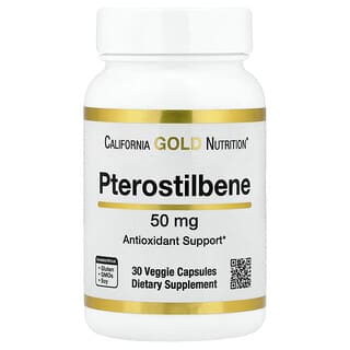 California Gold Nutrition, Pterostilbene, 50 mg, 30 Veggie Capsules
