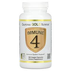 California Gold Nutrition, Immune 4, средство для укрепления иммунитета, 180 растительных капсул
