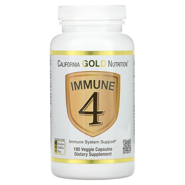 California Gold Nutrition‏, Immune4، لدعم جهاز المناعة، 180 كبسولة نباتية