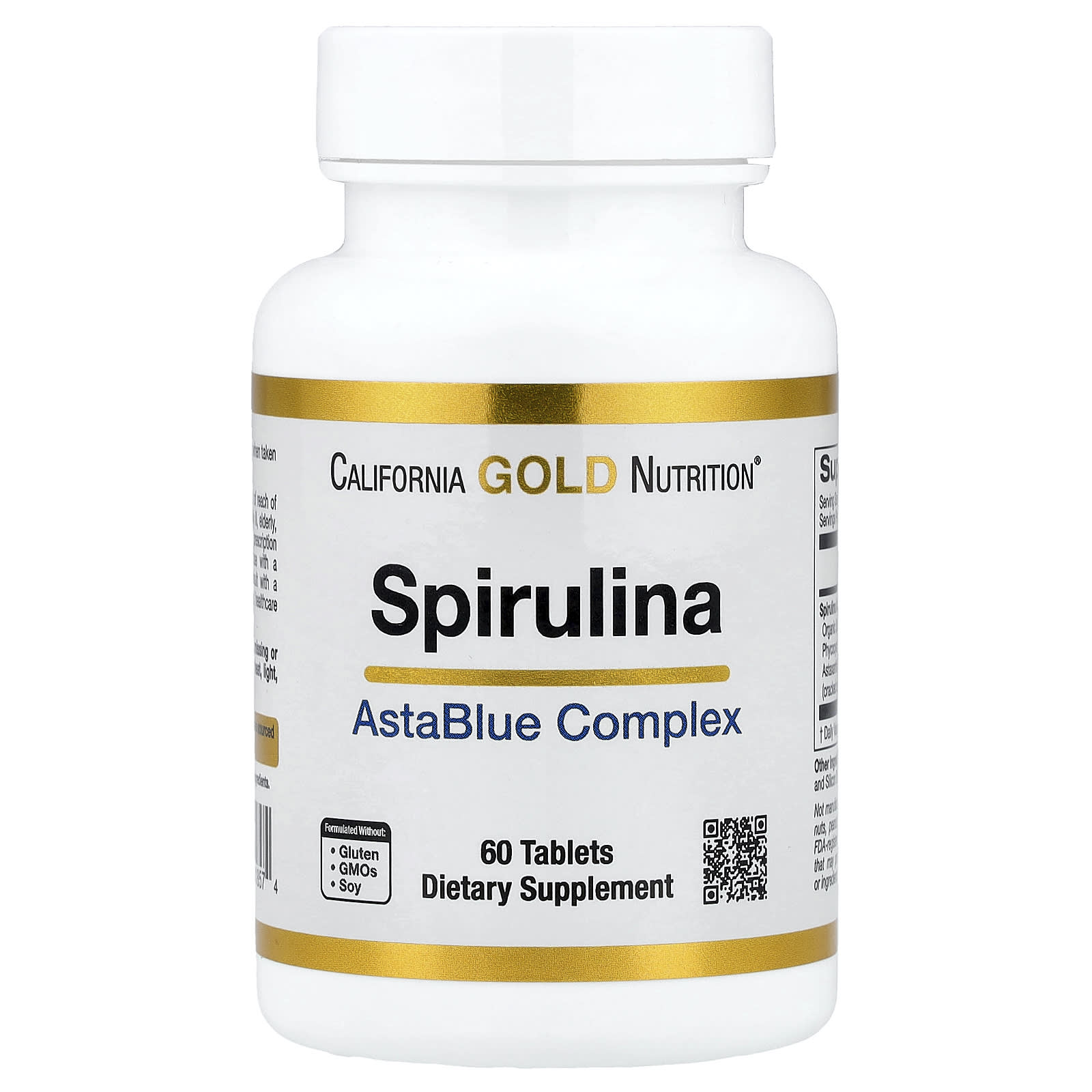 California Gold Nutrition Spirulina, Organic AstaBlue Complex Blend – 60 comprimés de California Gold Nutrition