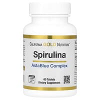 California Gold Nutrition, Spirulina, økologisk AstaBlue-kompleksblanding, 60 tabletter