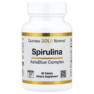 California Gold Nutrition, Espirulina, Complejo orgánico, AstaBlue, 60 comprimidos
