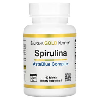 California Gold Nutrition, Espirulina com Complexo AstaBlue, 60 Comprimidos