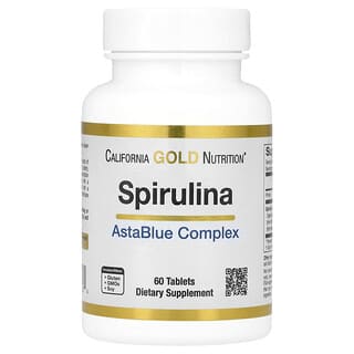 California Gold Nutrition, Espirulina con complejo AstaBlue, 60 comprimidos