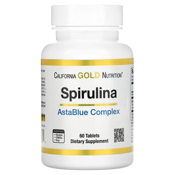 California Gold Nutrition, Spirulina & Astaxanthin Blue Complex, 60 Tablets
