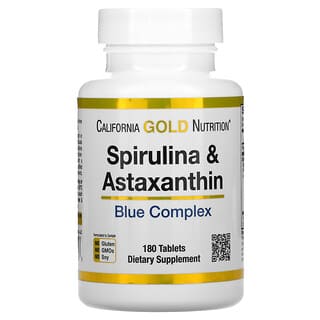 California Gold Nutrition, комплекс со спирулиной и астаксантином, 180 таблеток