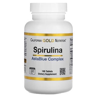 California Gold Nutrition, Spirulina AstaBlue Complex, 180 comprimidos