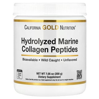 California Gold Nutrition, Hydrolyzed Marine Collagen Peptides, Unflavored,  7.05 oz (200 g)