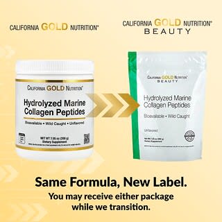 California Gold Nutrition, 水解海洋膠原蛋白多肽，天然原味，7.05 盎司（200 克）