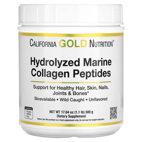 California Gold Nutrition, 水解海洋膠原蛋白多肽，天然原味，17.64 盎司（500 克）