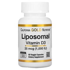 California Gold Nutrition, Liposomal Vitamin D3, 25 mcg (1,000 IU ), 60 Veggie Capsules (Discontinued Item) 