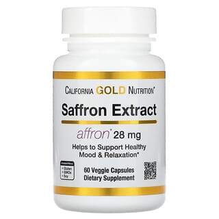 California Gold Nutrition, Extracto de azafrán con Affron, 28 mg, 60 cápsulas vegetales