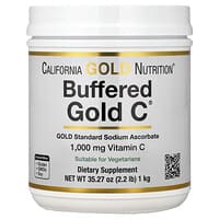 California Gold Nutrition, Gebufferd Gold C®, niet-zuur vitamine C-poeder, natriumascorbaat, 2,2 lb (1 kg)