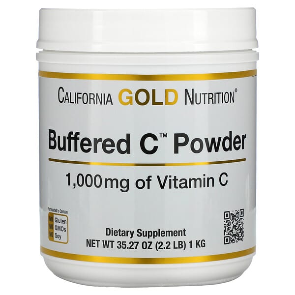 California Gold Nutrition, Buffered Gold C（バッファードゴールドC）、非酸性ビタミンC粉末、アスコルビン酸ナトリウム、1,000mg、1kg（2.2ポンド）