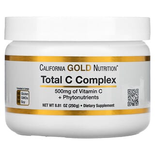 California Gold Nutrition, Total C, комплекс с витамином C и фитонутриентами, 500 мг, 250 г (8,81 унции)