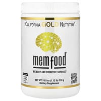 California Gold Nutrition, MEM Food®, 기억력 및 인지력 강화, MEM 혼합물, L-세린, 유기농 노루궁뎅이버섯, 블루베리즙 분말 함유, 510g(1.12lb)