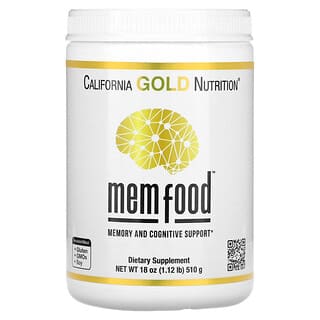California Gold Nutrition, MEM Food, Refuerzo para la memoria y la cognición, 510 g (1,12 lb)