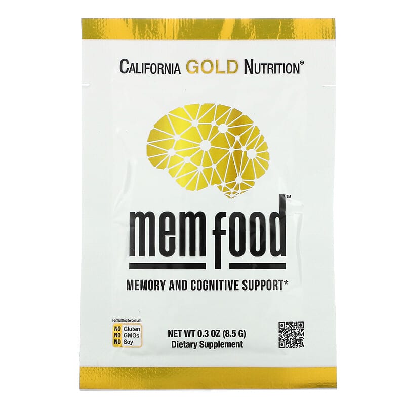 MEM Food, Memory & Cognitive Support, 60 Packets, 0.3 oz (8.5 g) Each,  California Gold Nutrition