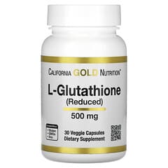California Gold Nutrition, L-Glutathione (Reduced), 500 mg, 30 Veggie Capsules