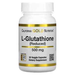 California Gold Nutrition, L-glutatión (reducido), 500 mg, 30 cápsulas vegetales