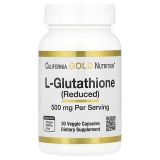 California Gold Nutrition, L-Glutatyon (İndirgenmiş), 500 mg, 30 Bitkisel Kapsül