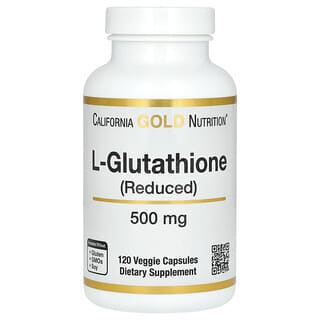 California Gold Nutrition, L-glutathione (réduit), 500 mg, 120 capsules végétales