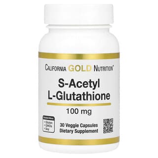 California Gold Nutrition, S-acetil-L-glutatión, 100 mg, 30 cápsulas vegetales