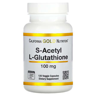 California Gold Nutrition, S-ацетил-L-глутатион, 100 мг, 120 растительных капсул