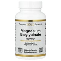 California Gold Nutrition, Magnesium Bisglycinate Chelate, Albion TRAACS®, 60 Kapsul Nabati (100 mg per Kapsul)
