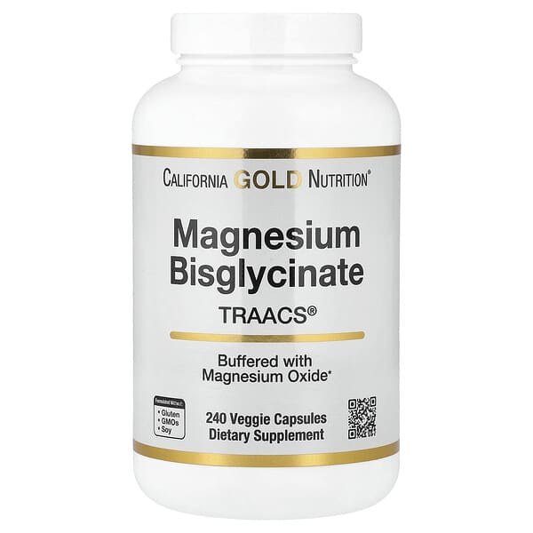 마그네슘 비스글리시네이트, TRAACS®로 제조, (캡슐당 100mg)