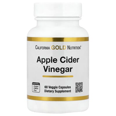 California Gold Nutrition, Apple Cider Vinegar, 60 Veggie Capsules (450 mg per Capsule)