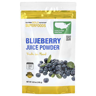 California Gold Nutrition, Superfoods, Blueberry Juice Powder, 3.53 oz (100 g)