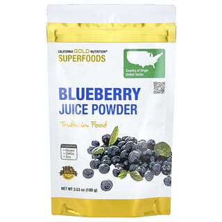 California Gold Nutrition, Superfoods, Blueberry Juice Powder, Heidelbeersaftpulver, 100 g (3,53 oz.)