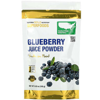 California Gold Nutrition, SUPERFOODS  - 蓝莓汁粉，3.53 盎司（100 克）