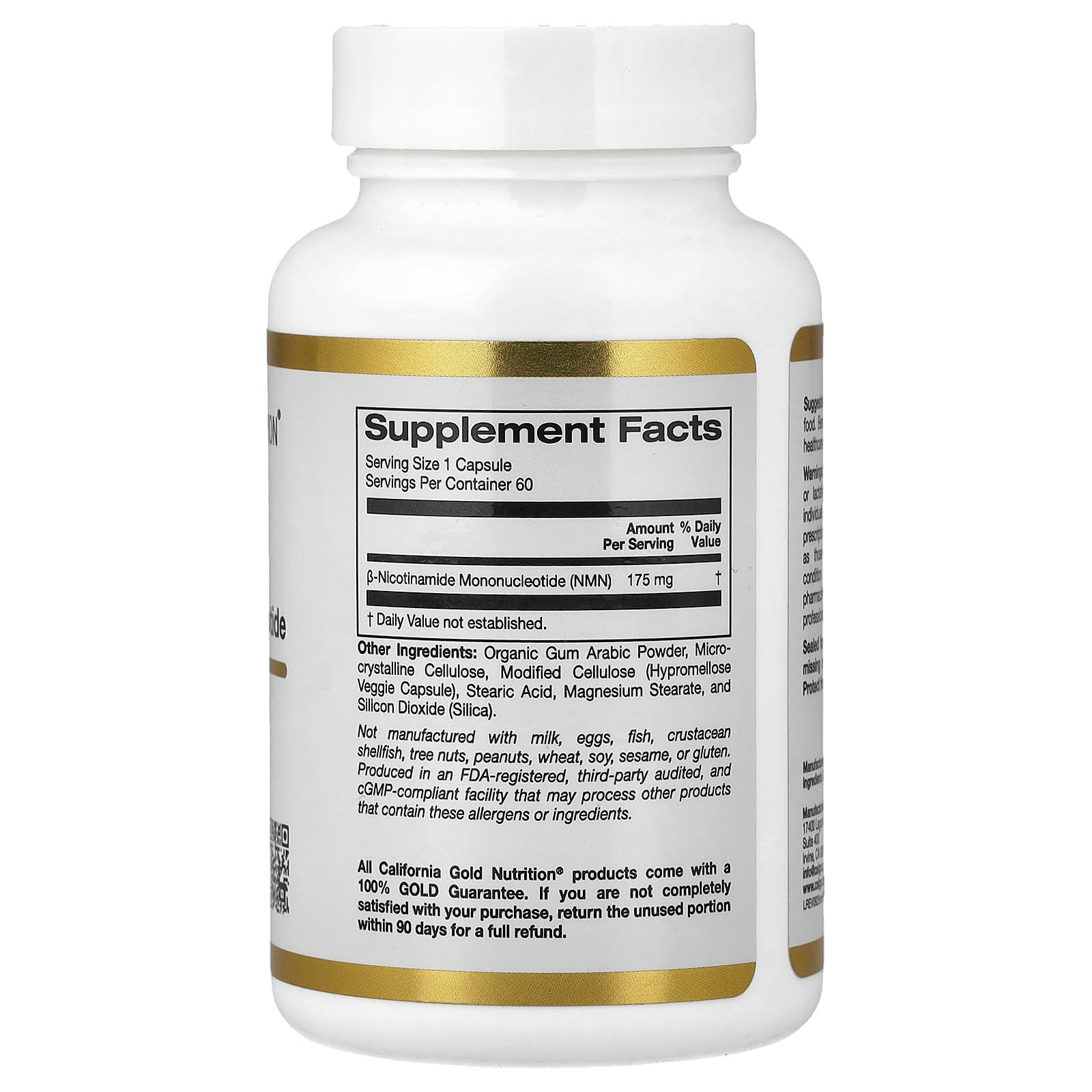 California Gold Nutrition, NMN，175 毫克，60 粒素食膠囊