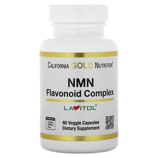 California Gold Nutrition, NMN, комплекс с флавоноидами, 60 растительных капсул