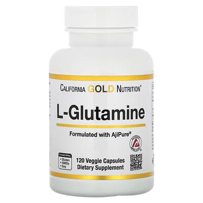 California Gold Nutrition, L-Glutamine, AjiPure, 120 Vegetarian Capsules (500 mg Each)