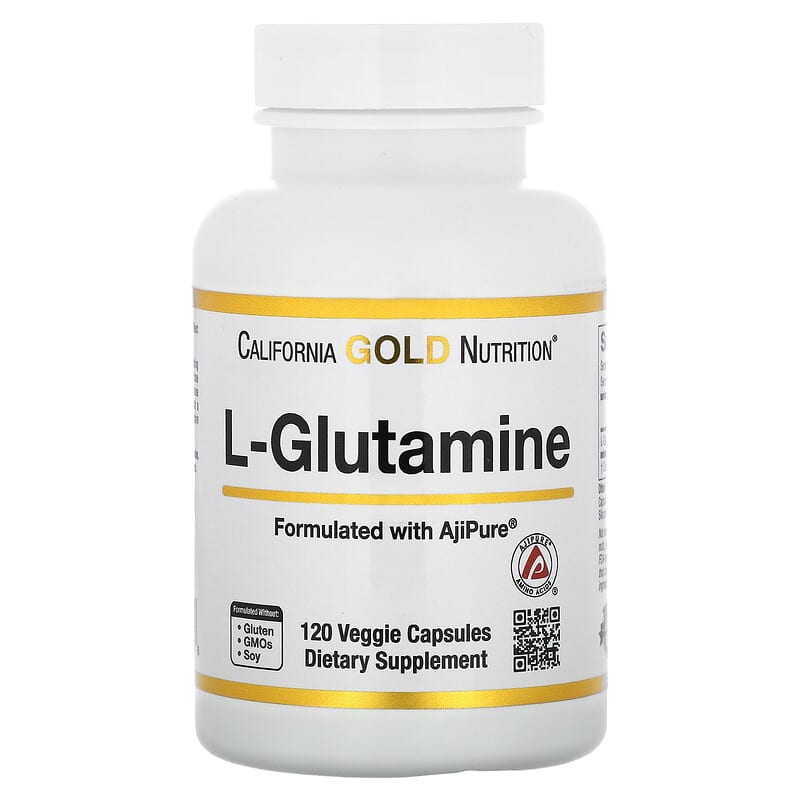 California Gold Nutrition, L-глютамин, AjiPure, 120 растительных капсул