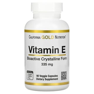 California Gold Nutrition‏, ויטמין E מבית BioActive‏, 335 מ"ג, 90 כמוסות צמחיות
