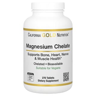 California Gold Nutrition, Magnesium Chelate, Magnesium-Chelat, 270 Tabletten