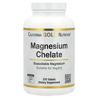 California Gold Nutrition, Magnesium Chelate, Magnesium-Chelat, 270 Tabletten