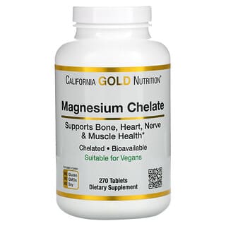 California Gold Nutrition, Chélate de magnésium, 210 mg, 270 comprimés