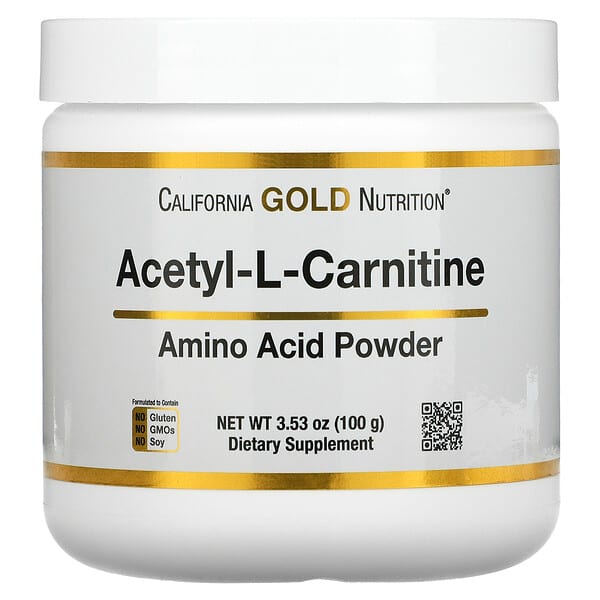 California Gold Nutrition‏, أسيتيل ل-كارنيتين، مسحوق الأحماض الأمينية، 3.53 أونصة (100 جم)