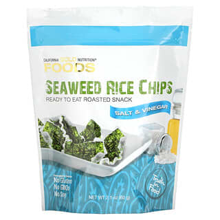 California Gold Nutrition, FOODS – Seaweed Rice Chips, Seetang-Reis-Chips, Salz und Essig, 57 g (2 oz.)