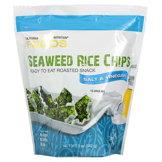 California Gold Nutrition, Chips de riz aux algues, Sel et vinaigre, 142 g