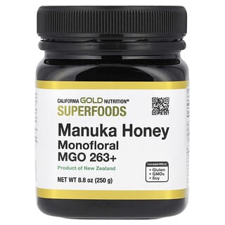 California Gold Nutrition, SUPERFOODS, Miel de Manuka monofloral, MGO 263+, 250 g