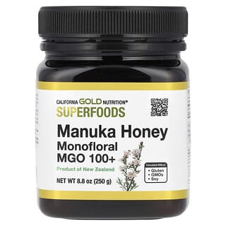 California Gold Nutrition, Superfoods, Manuka Honey, Monofloral, MGO 100+, 8.8 oz (250 g)